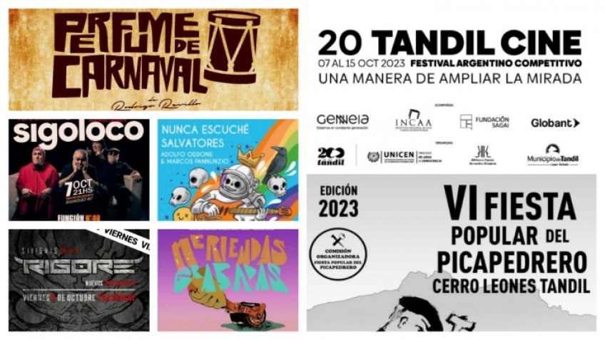 Extensa agenda del fin de semana tandilense